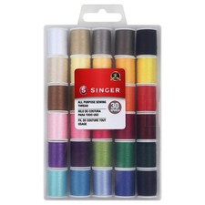 SINGER Polyester Multi-Purpose Thread Pack -30/Pkg - 5A0021QS-1G4MX