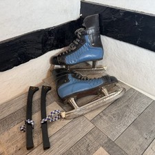 Vintage Pair of Leather Fagan Skating Footwear Ice Skates Size 7 Display Prop