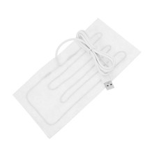 Electric Pet Heating Pad USB Powered White Alloy Fiber 20.00 X 10.00 X 0.20 cm