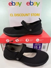 NEW JSPORT Women's Melody Mary Jane Memory Foam Shoes -Black- FREESHIP