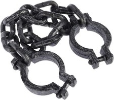 Halloween Handcuffs 35in - Plastic Prison Shackles for Cosplay