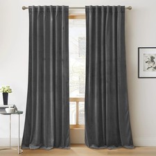 Blackout Curtains Thermal Insulated Room Darkening GREY Bedroom Living Room New