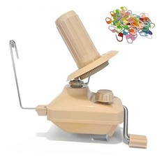 Manual Yarn Winder, Khaki Wool Ball Winder for 3.5oz Yarn Cakes, Warm Khaki