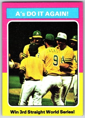 1975 Topps #466 - A s Do It Again (R. Jackson, R. Fingers) (ENM) *HGCARDS*