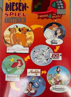 Disneys Riesen Spielbrettbuch VTG 1994 Giant Game Board Book XL Vintage Selten!