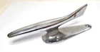 vintage chrome marine boat cleat bow mounted distinct aeroplane like shape