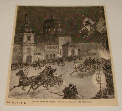 1883 magazine engraving ~ THE CZAR AT MOSCOW