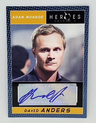 2008 Topps Heroes Volume 2 Autograph Card David Anders as Adam Monroe ...