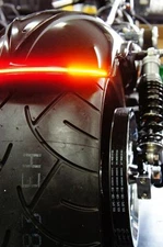 Flexible LED Motorcycle Light Bar w/ Brake and Turn Signals - 8" - Smoked Lens