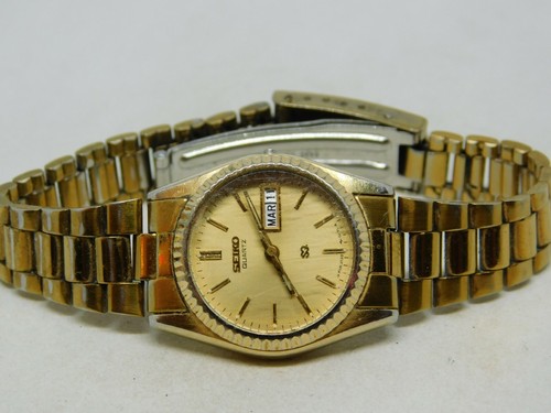 Seiko SQ 3E23-0A60 Gold Tone Quartz Analog Ladies Watch For Parts or  Repairs | eBay