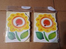 20 Vintage American Greetings Blank Note Cards-Sunflower-Ladybug