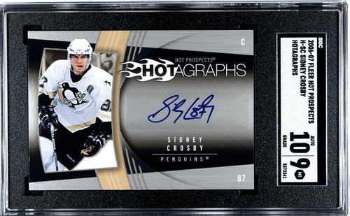Sidney Crosby 2006-07 Fleer Hot Prospects Autograph Hockey Card SGC 9 Auto 10 - Picture 1 of 2