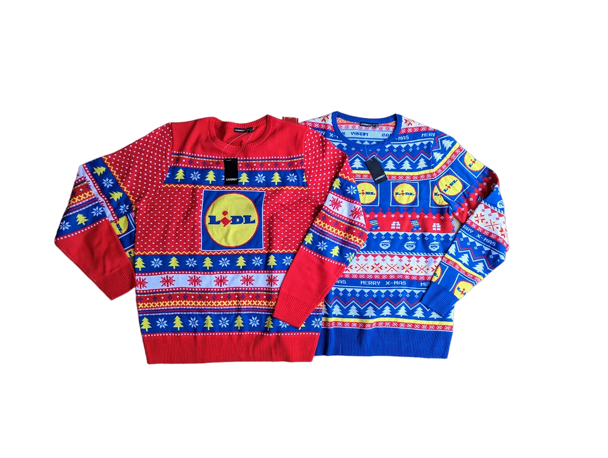 Herren Lidl Weihnachtspullover Fan Pullover Weihnachten Christmas Sweater  Pulli