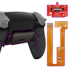 Black Metal Back Paddle Back Shell RISE Remap Kit for PS5 Controller BDM-030 040
