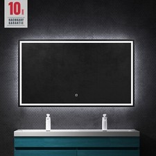 Wandspiegel Badezimmerspiegel mit Beleuchtung LED Badspiegel Touch-Bedienung NEU