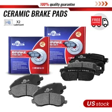 Front & Rear Ceramic Disc Brake Pads Set For Jeep Compass Patriot Dodge Avenger