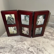 6 photo folding frame for 2" photos Folded Wooden Frame.