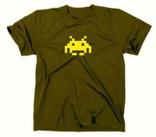Space Invaders Retro Kult T-Shirt C64 80er Gamer Logo Game