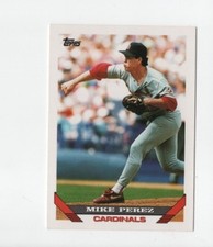 1993 Topps Baseball Card #229 Mike Perez- St. Louis Cardinals 