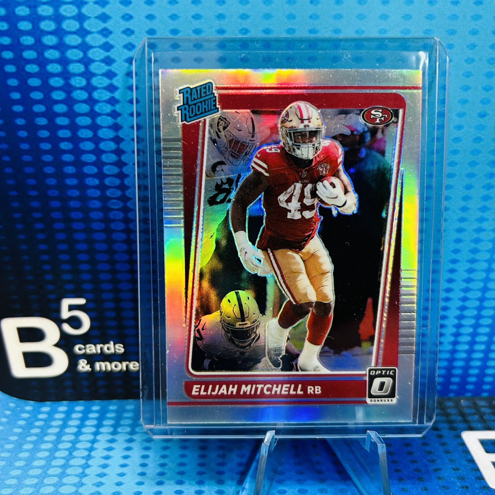 2021 Panini Donruss Optic #291 Elijah Mitchell Silver Prizm Rated Rookie RC