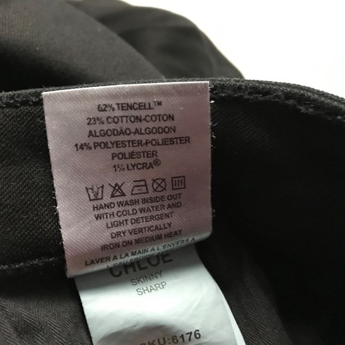 DL1961 Chloe Skinny Skinny Ankle Jeans Denim Girls Size 14 Black Stretch New - Picture 7 of 7