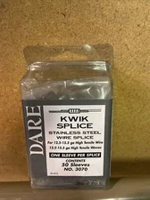 (50 PACK) DARE No. 3070 Kwik Splice Galvanized 12.5- 15.5 ga High Tensile Wire