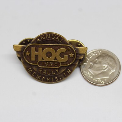 Annual HOG 1996 Rally Memphis Tennessee Pin Lapel Enamel Harley