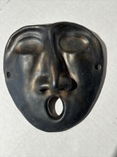 Art Pottery Face Mask Signed Ingrid Hanson 3/08 Unique Gold Dust