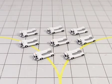 8x Narrowbody AIRCRAFT PUSHBACK TUGS Airport GSE White Vehicle Model 1:400 Scale