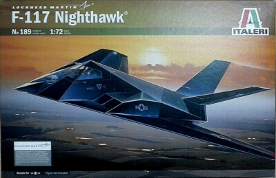 ITALERI 1:72 AIRPLANE KIT LOCKHEED MARTIN F 117 NIGHTHAWK LENGTH 28.5 CM 189