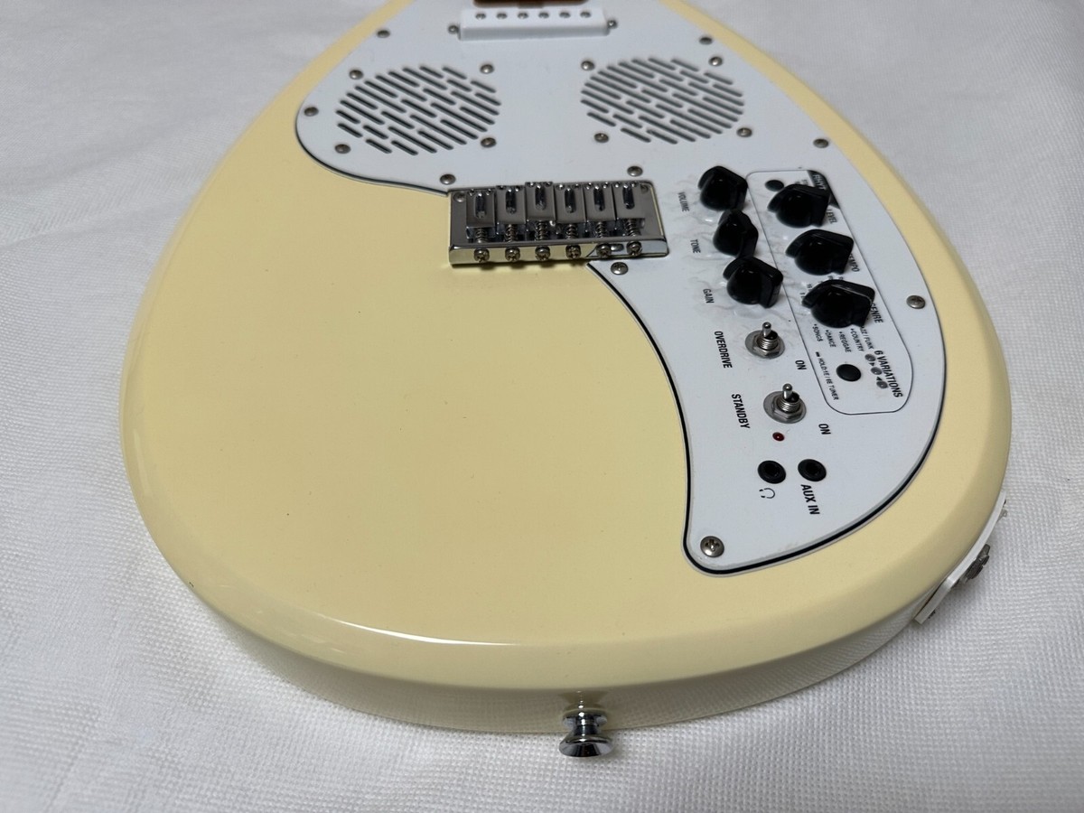 VOX APACHE-1 Teardrop Type Travel Guitar Vintage White Built-in