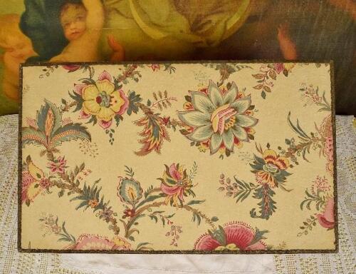 Fantastische RIESIGE antike französische Textil-überzogene Boudoir-Box, Printemps PARIS - Bild 12 von 12