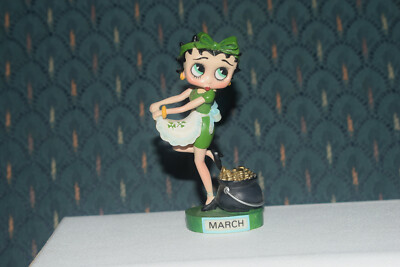Betty Boop Figurine Danbury Mint Calendar vtg figure birthday March St Patricks