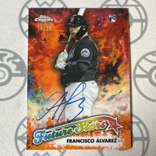 FRANCISCO ALVAREZ 2023 Topps Chrome Logofractor Orange Future Stars RC Auto /25