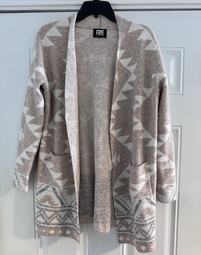 Frye Women's The Cozy Cardigan, Tan (Oatmeal Combo), Size M - 第 4/6 張圖片