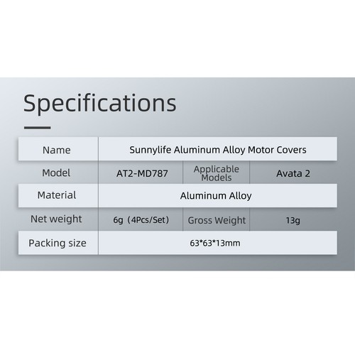 Pour DJI Avata 2 Drone Aluminum Alloy Motor Protective Cover Set Accessories - Photo 17 sur 25