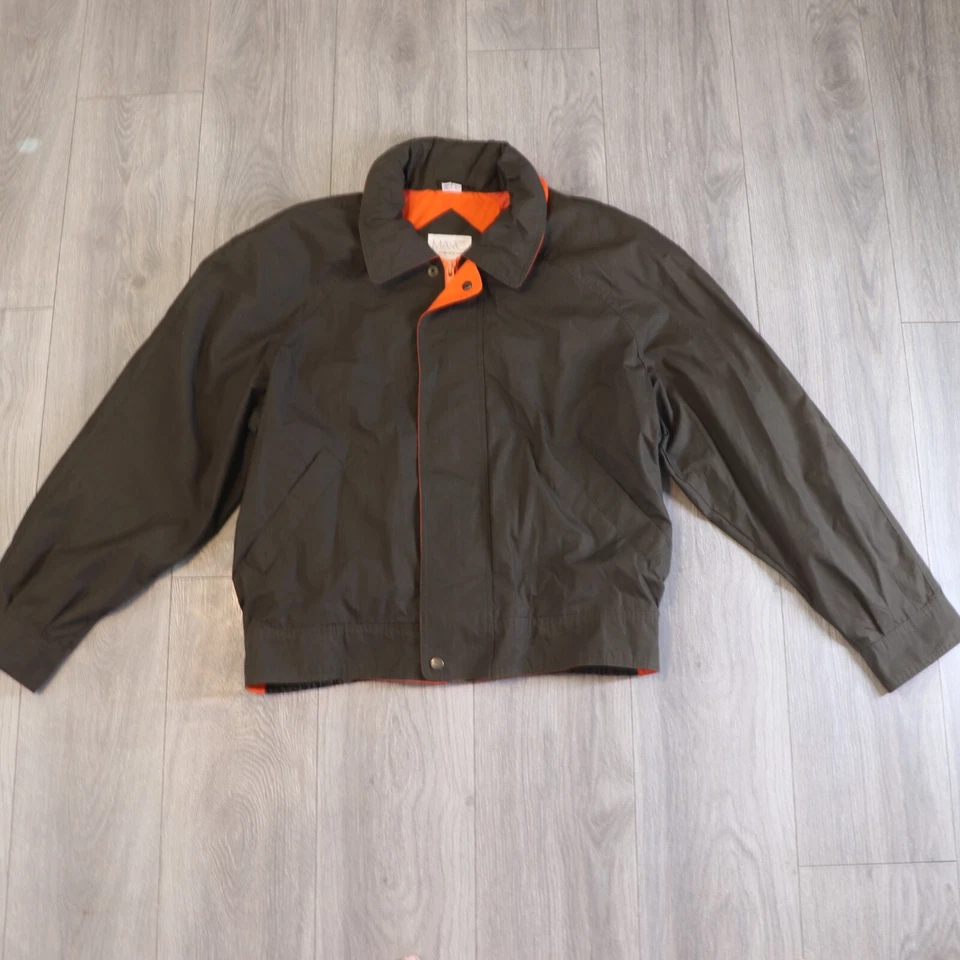 Chaqueta Bomber Andrew Marc Marrón Poliéster Mezcla Algodón Cremallera Completa Bolsillos con Capucha Foto 3 de 4