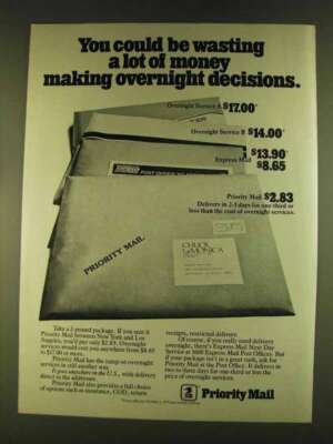 1980 U.S. Postal Service Priority Mail Ad - Wasting