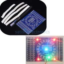 DIY SMD Rotating LED SMD Components Soldering Practice Board Skill Training Kit
