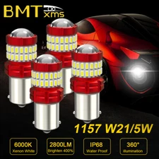 4x 1157 White LED Reverse Backup Light Bulbs For Chevrolet Corvette C5 1998-2003