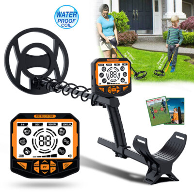 LCD Waterproof Metal Detector Professional Rechargeable Gold Detector 10'' Coil