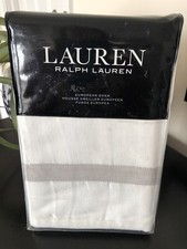 Lauren Ralph Lauren Carolyne Frame EURO European Sham Off White Gray NEW