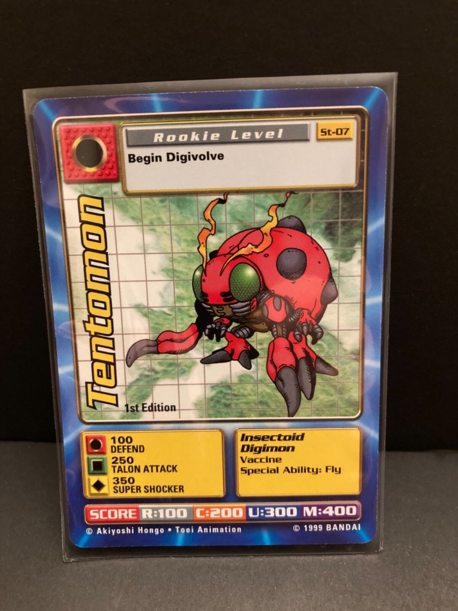 1st Edition Tentomon Rookie Level St-07 DIGIMON CARD 1999 BANDAI