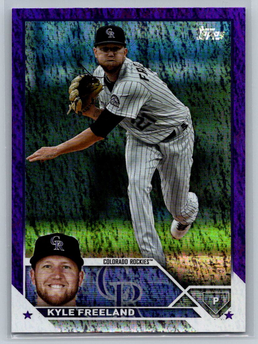 2023 Topps Series 2 Purple Foil /799 #348 Kyle Freeland Purple Foilboard