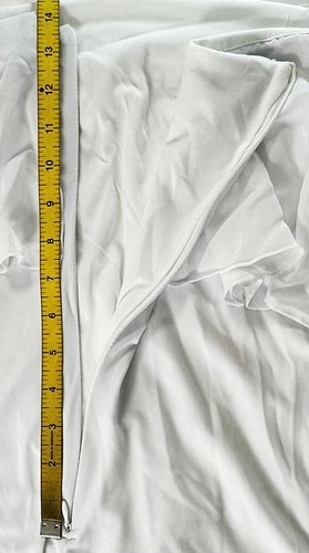 Fashion to Figure Plus Size Women's Mesh Lace Peplum with Pipe White Size 1 - Picture 13 of 13