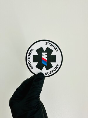 M Sport BMW Emotional Support Vehicle Decal, Back Adhesive, Vinyl Car Sticker