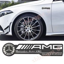 1x F&uuml;r Mercedes Benz AMG Auto Emblem Abzeichen Aufkleber Schwarz Logo Sticker