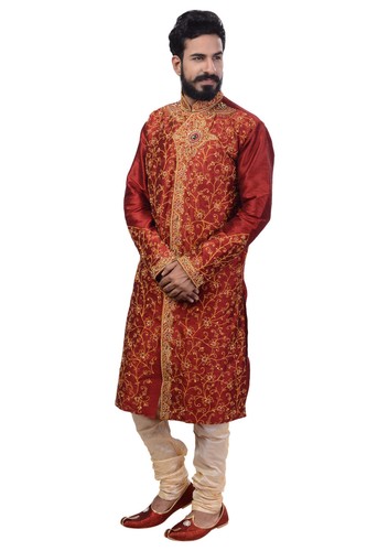 Indian Design Kurta Sherwani for Men 2pc Suit - Worldwide Postage - Picture 11 of 21