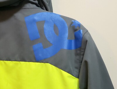 DC Snowboard Ski Snowboard Jacket Youth Small Grey Yellow Blue