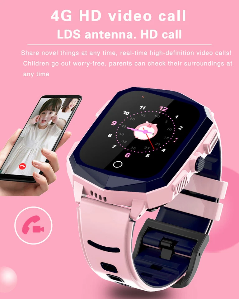 Kids Smart Watch 4G SOS Camera Watch Phone Make Call for Boys Girls Children - Image 3 of 4